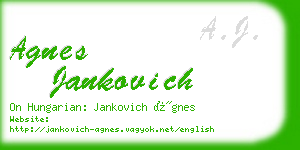 agnes jankovich business card